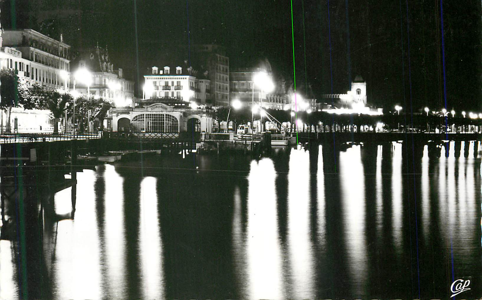 Vue nocturne du port de Biarritz — éditeur Cap