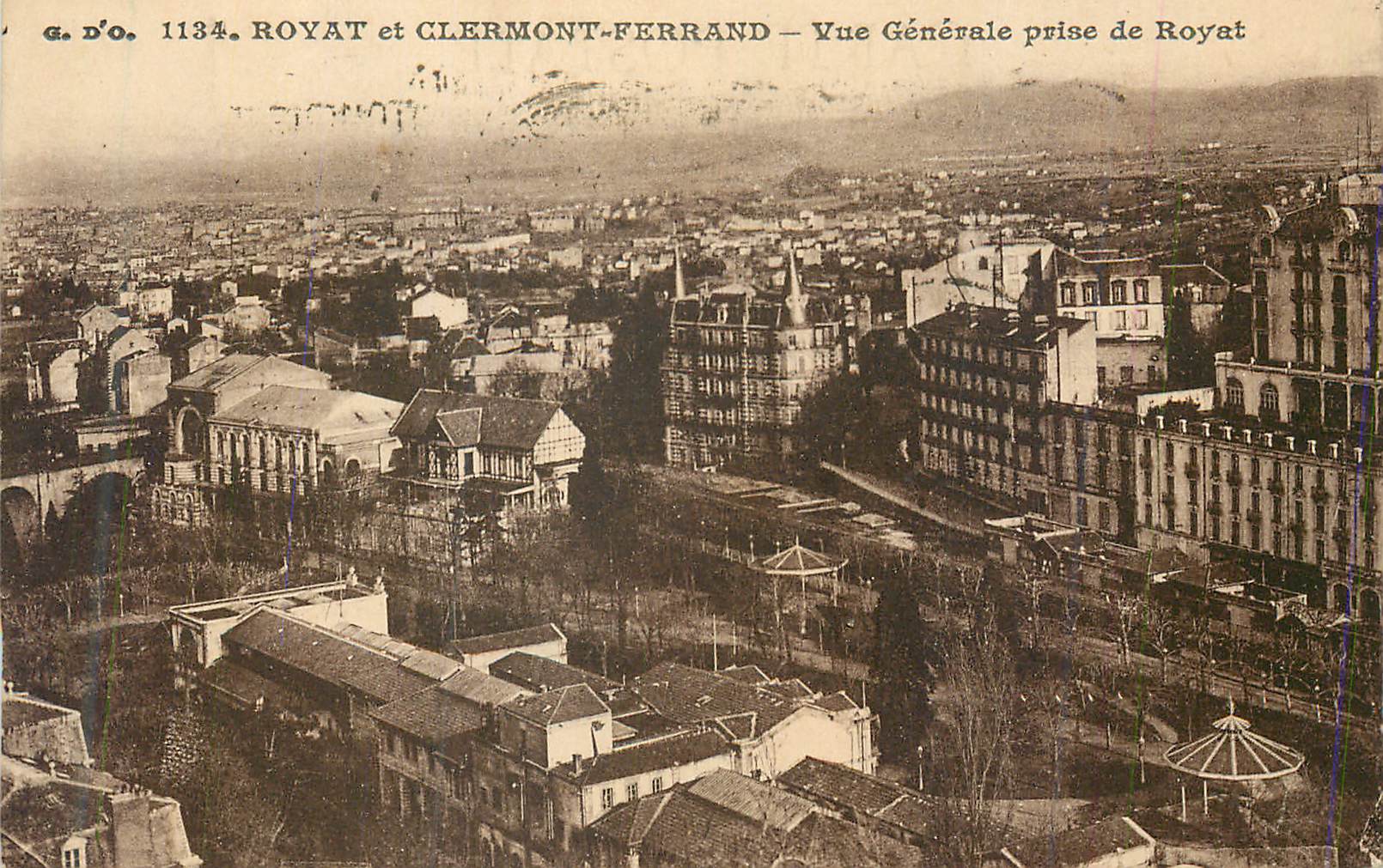 CPA Royat et Clermont Ferrand Vue Generale prise de Royat