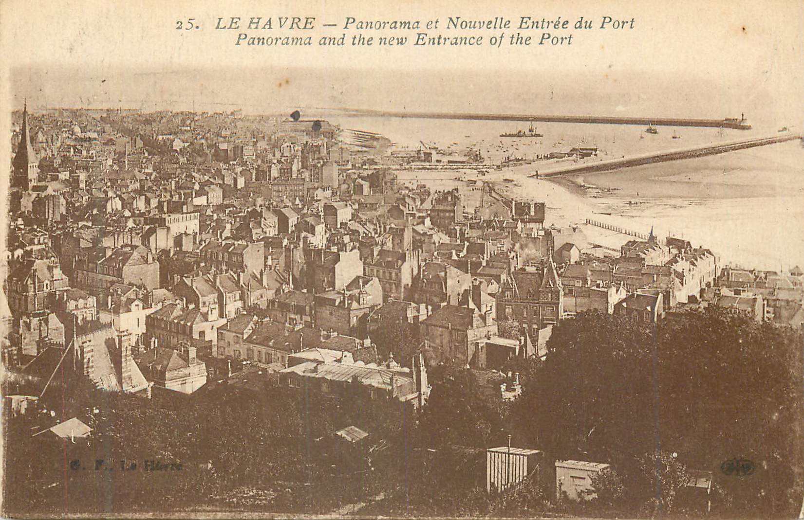 CPA Le Havre Panorama et Nouvelle Entree du Port
