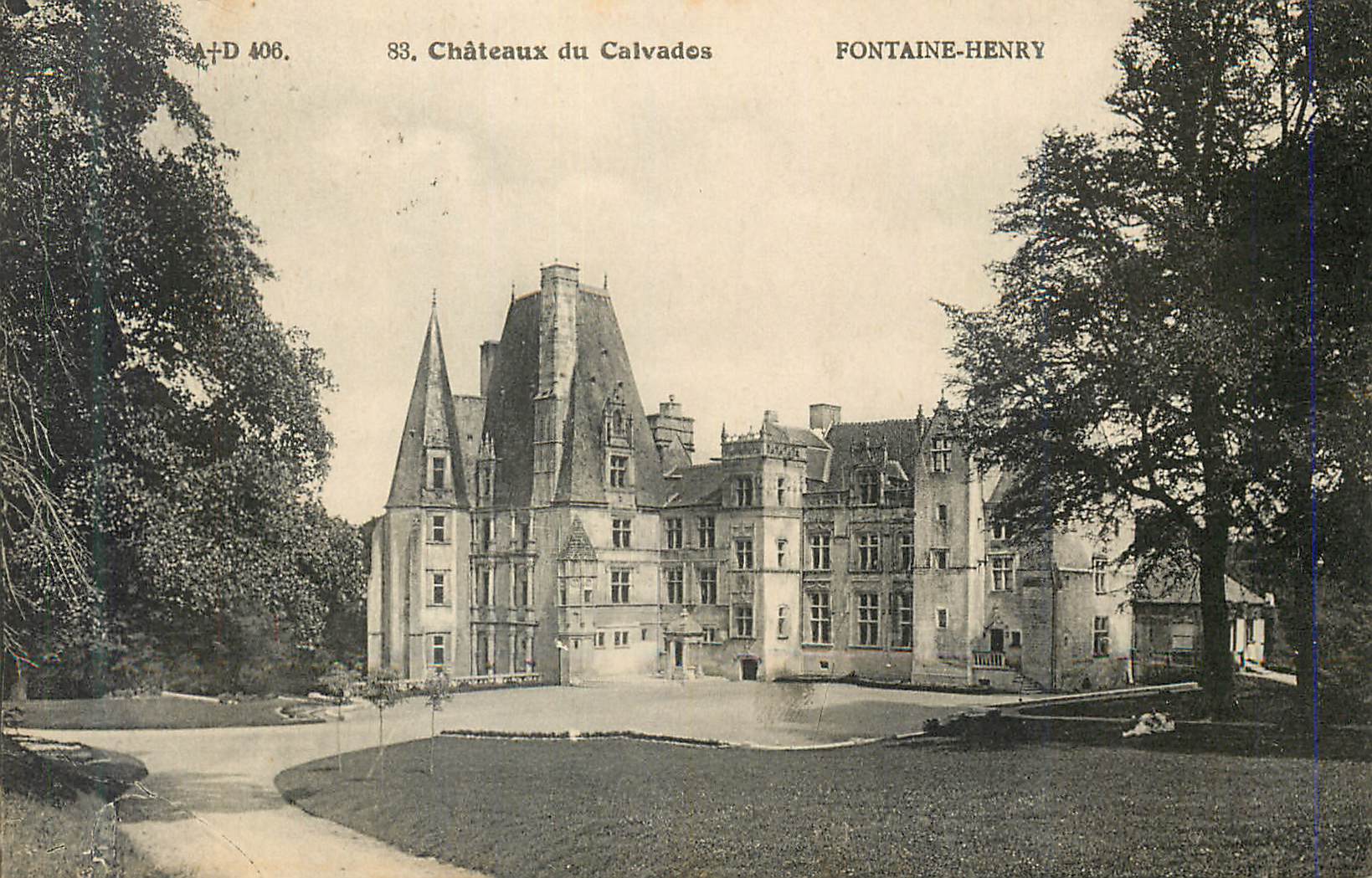 CPA Chateau de Calvados Fontaine Henry