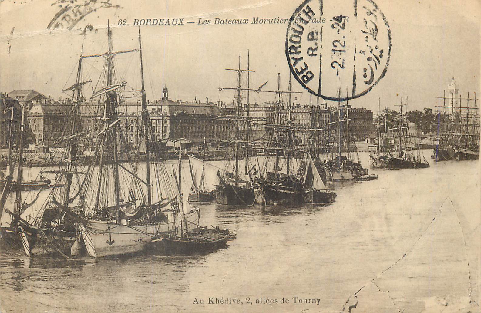 CPA Bordeaux Les Bateaux Morutier Bateaux
