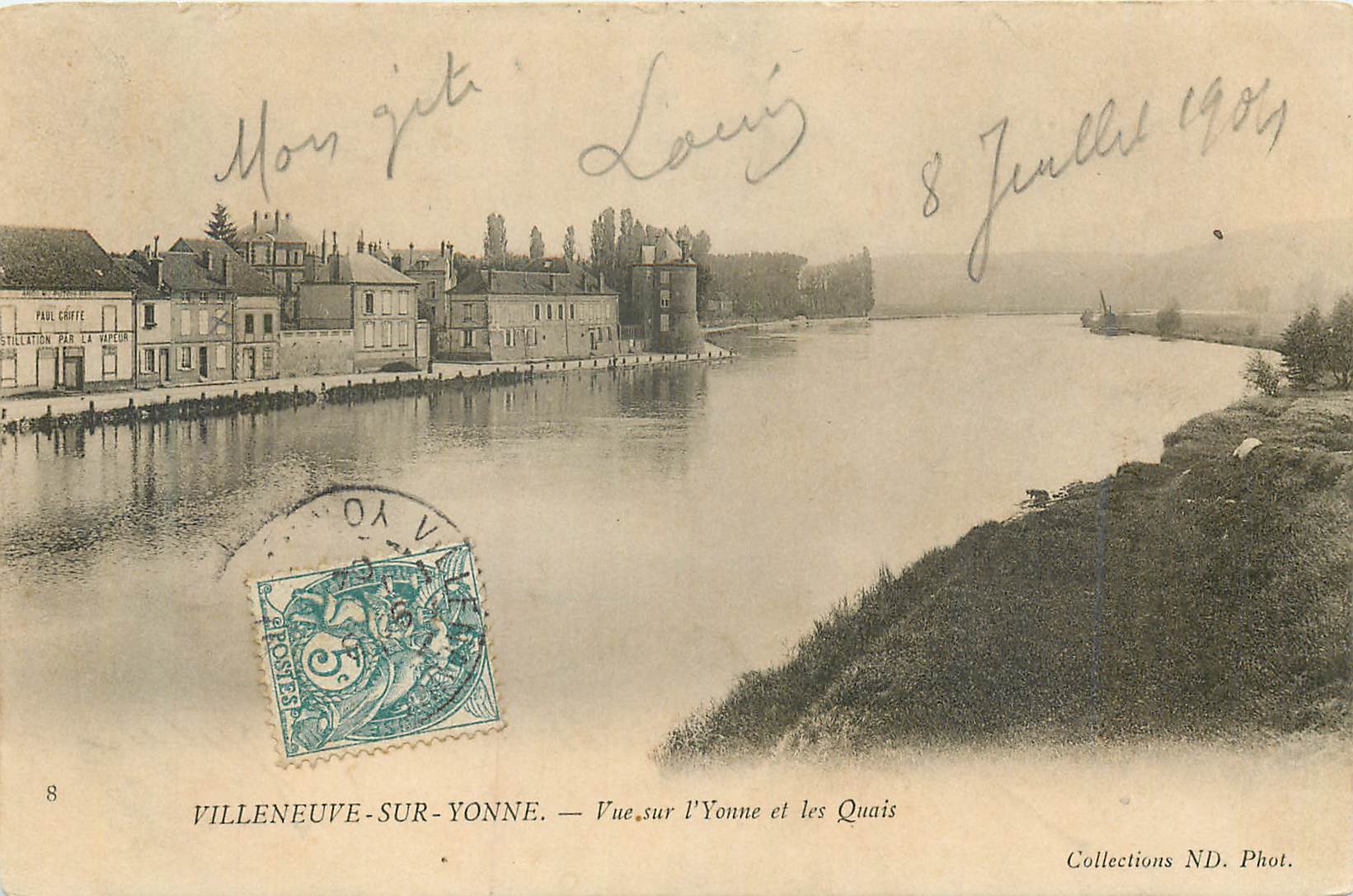 Villeneuve-sur-Yonne — Vue sur l'Yonne et les Quais — Paul Criffe