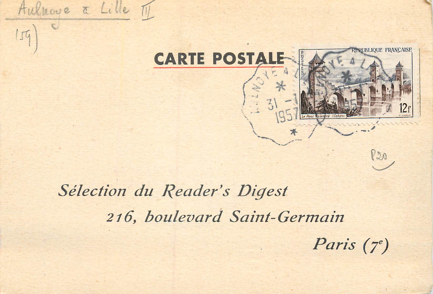 Carte Convoyeur Aulnoye a Lille 1957 sur carte Bon d'essai pour examiner Gratuitement chez vous le Nouveau volume de Sel