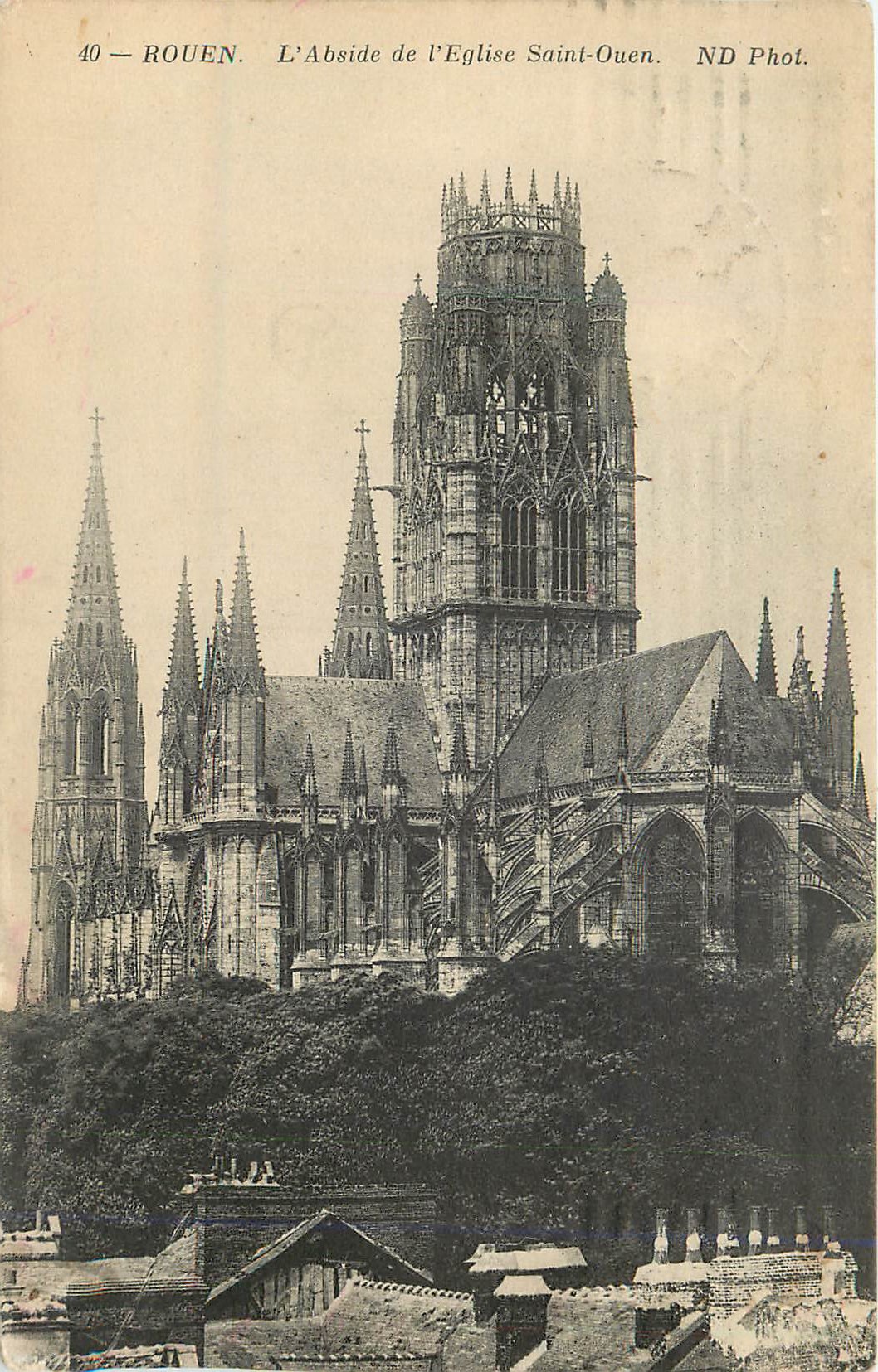 CPA Rouen L'Abside de l'Eglise Saint Ouen