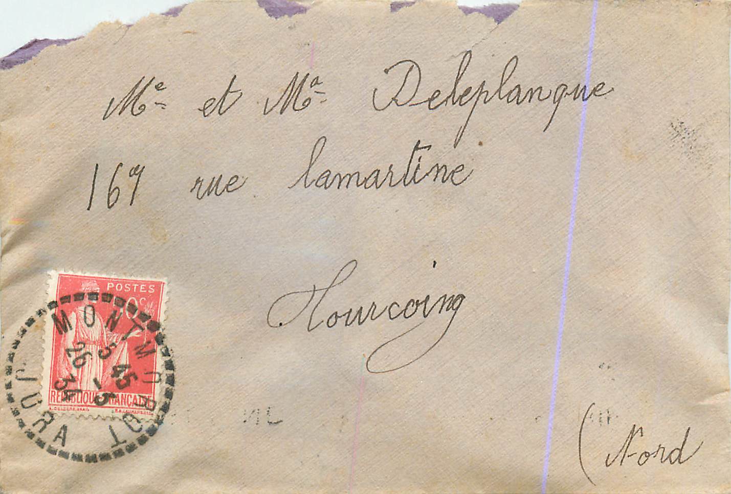 Lourcuing — Carte postale envoyée à Lourcuing — Montreuil-sur-Loire, France