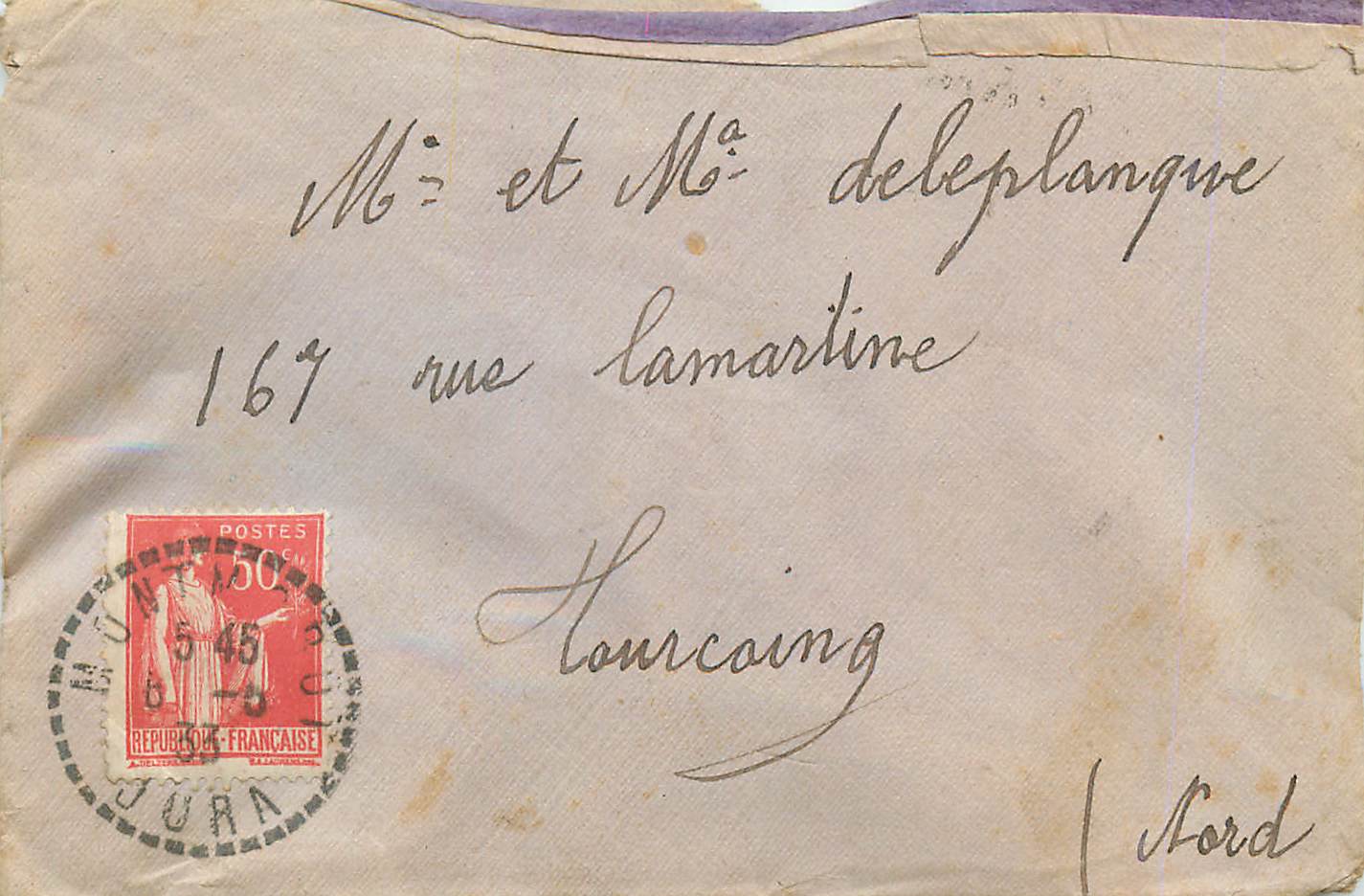Lourcain — carte postale à destination de Lourcain (Nord) — éditeur inconnu