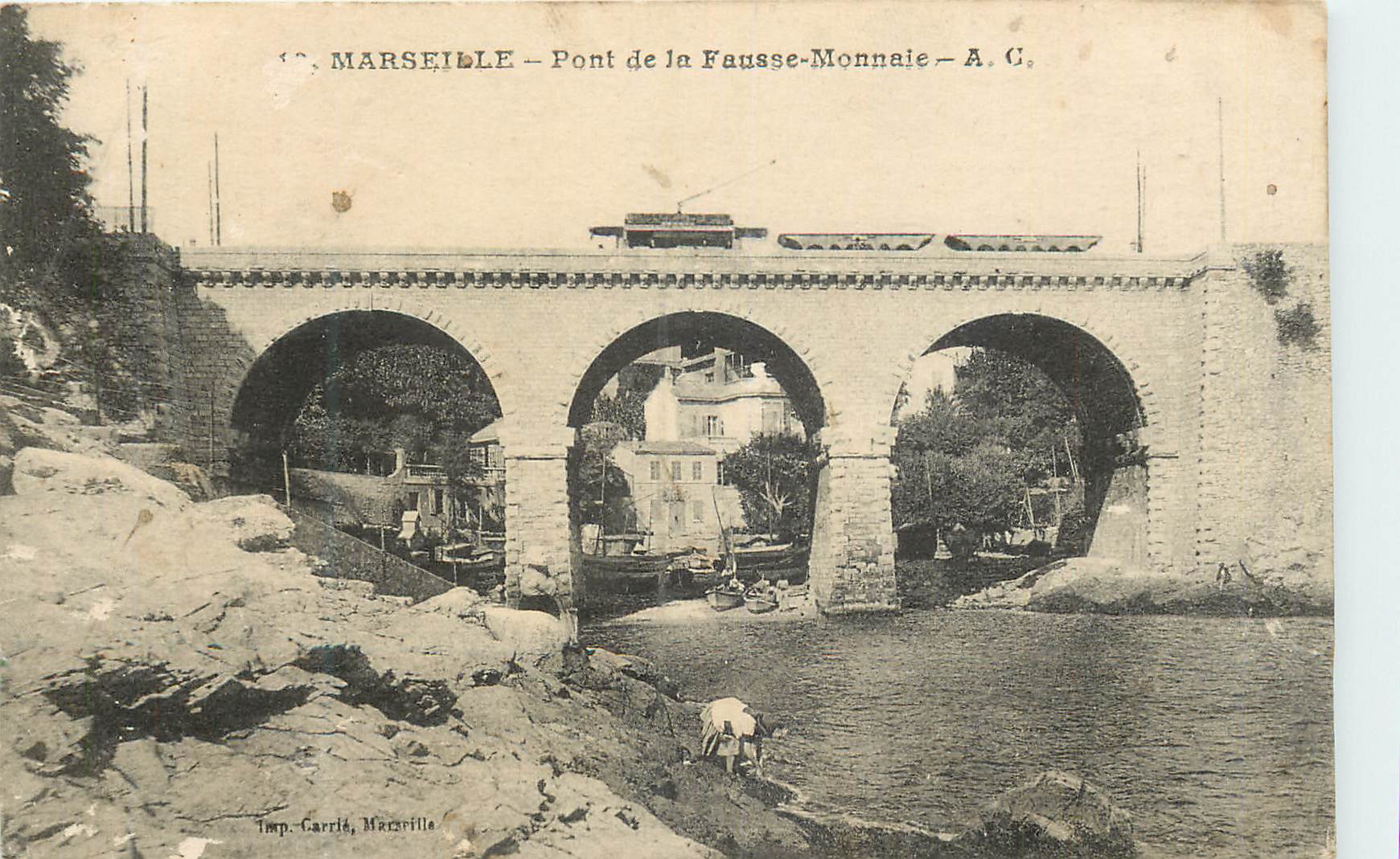 CPA Marseille Pont de la Fausse Monnaie