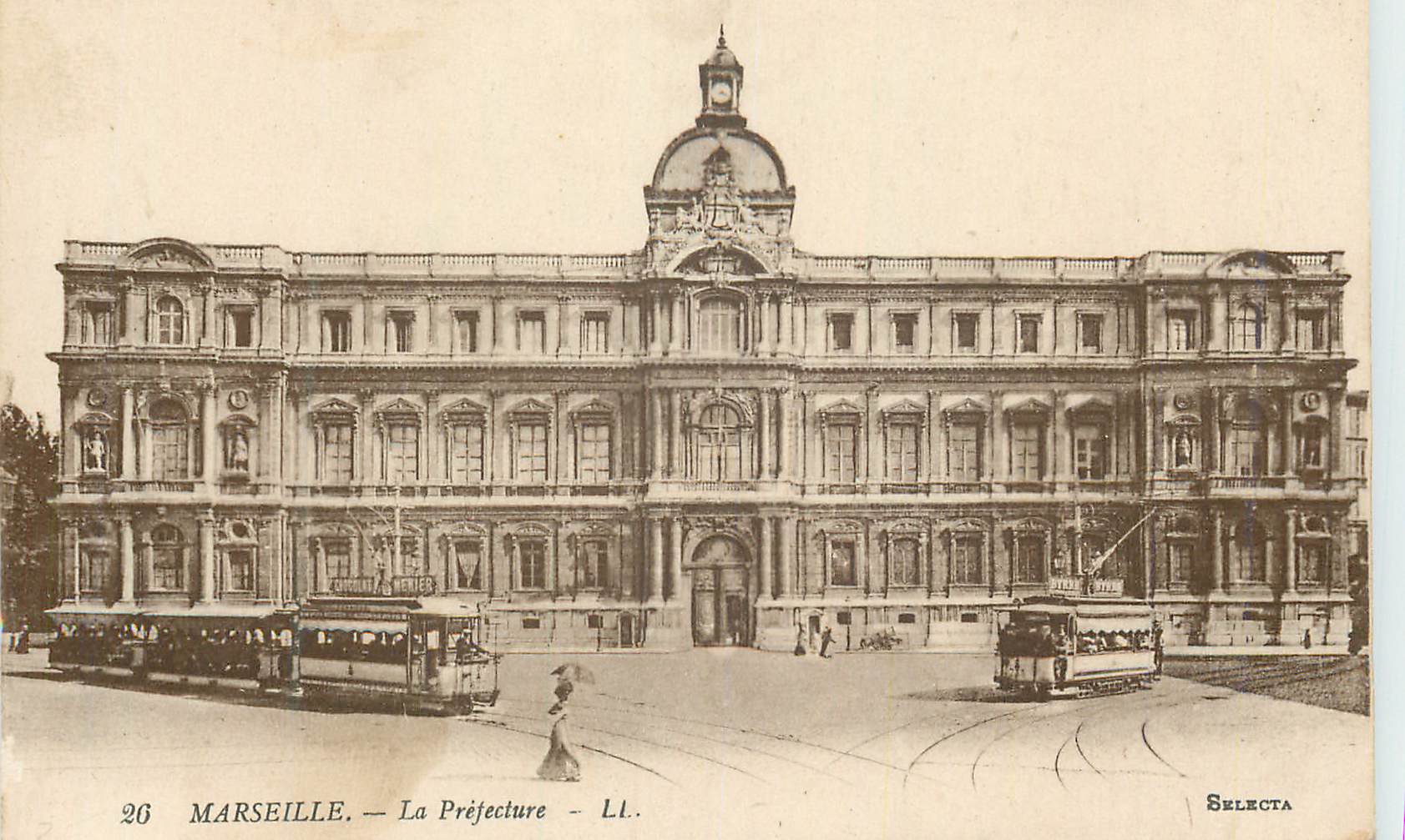 CPA Marseille La Prefecture Tramway