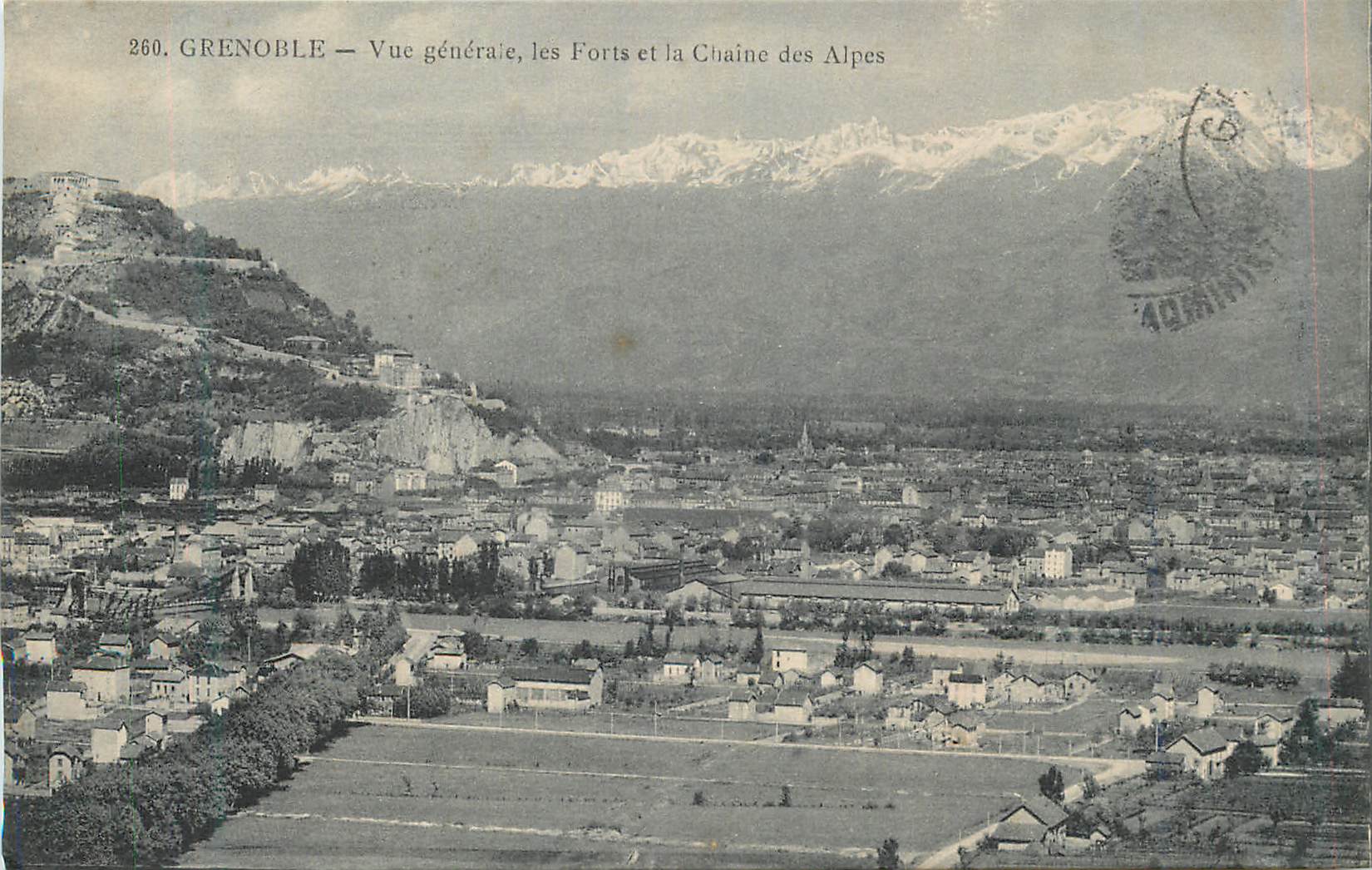 CPA Grenoble Vue Generale les Forts et la Chaine des Alpes