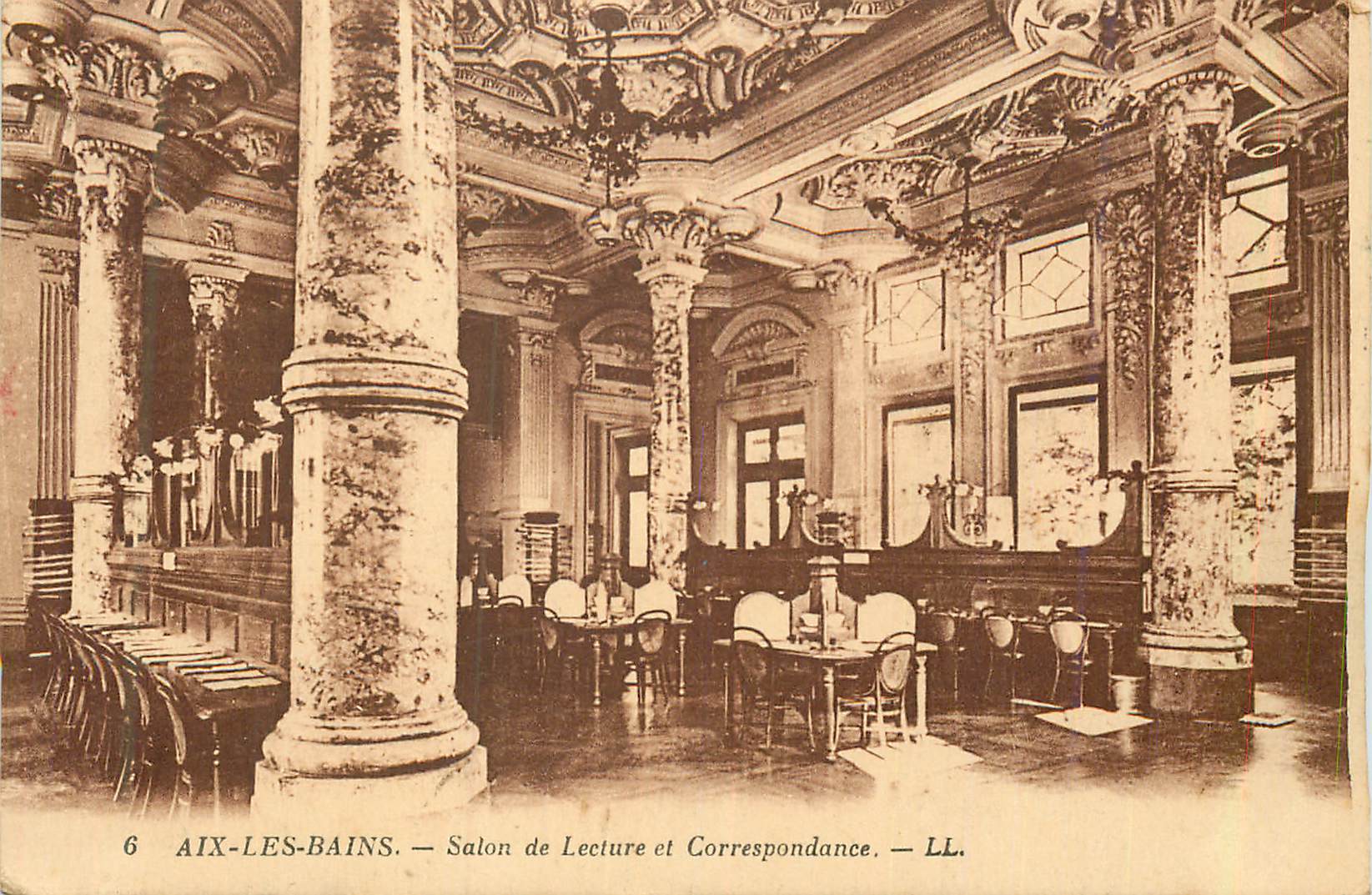 CPA Aix les Bains Salon de Lecture et Corresondance