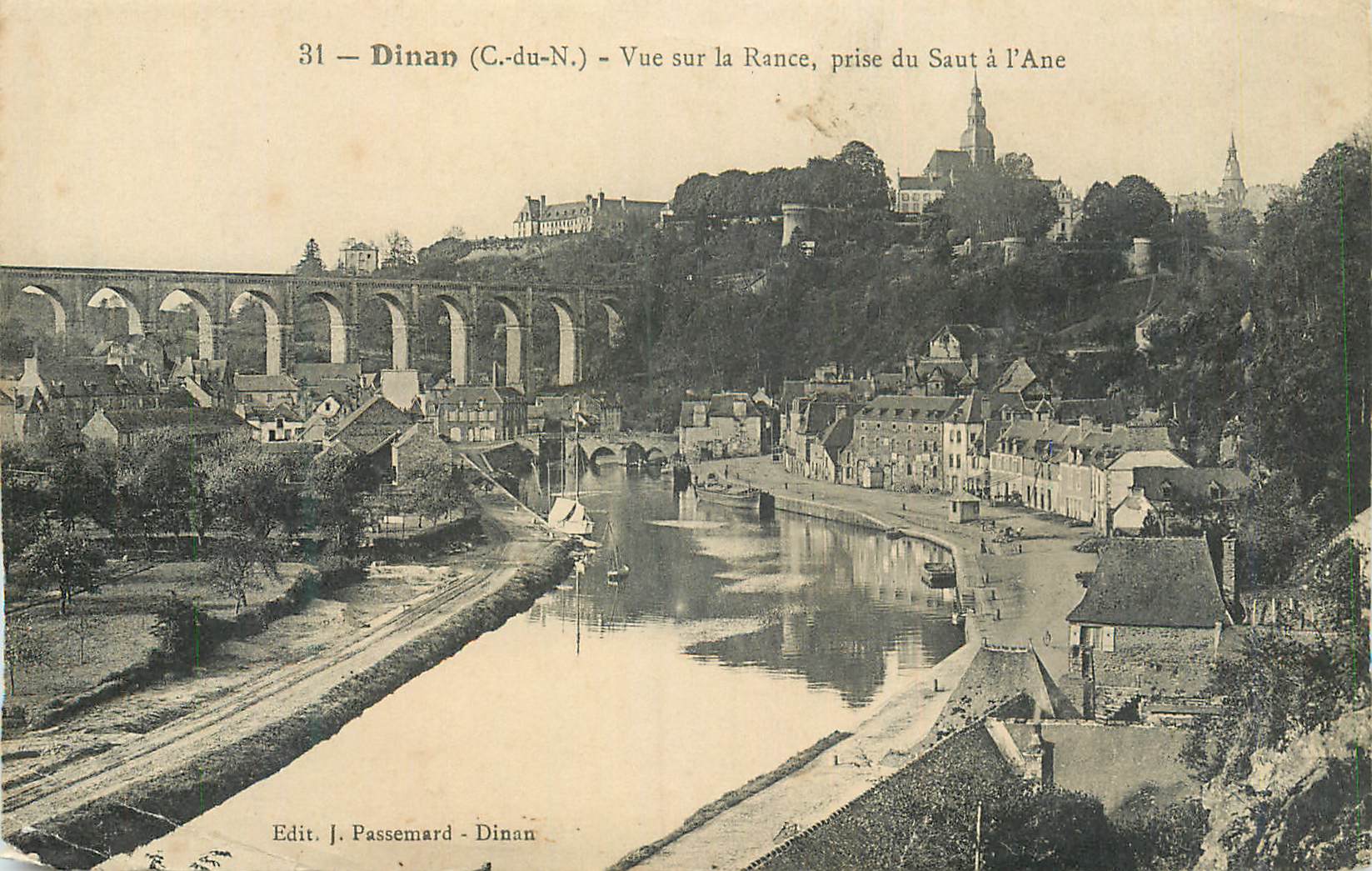 Dinan (C.-du-N.) — Aussicht auf die Rance, vom Saut à l'Ane aus — Edit. J. Passemand - Dinan
