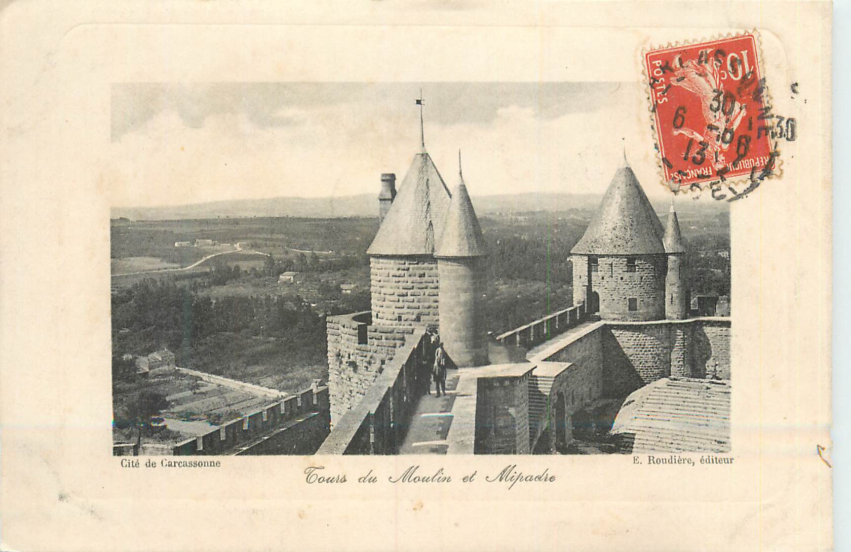 CPA Cite de Carcassonne Tours du Moulin