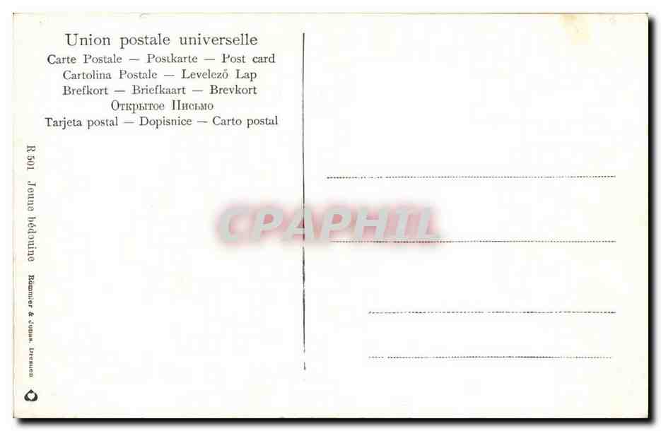CPA Femme  — Rückseite