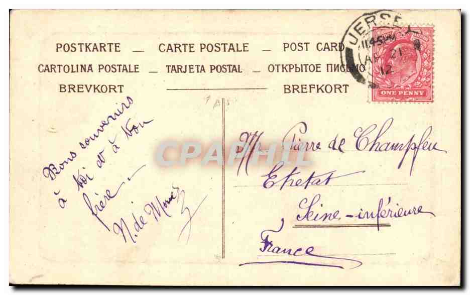 CPA Femme Greuze — Rückseite