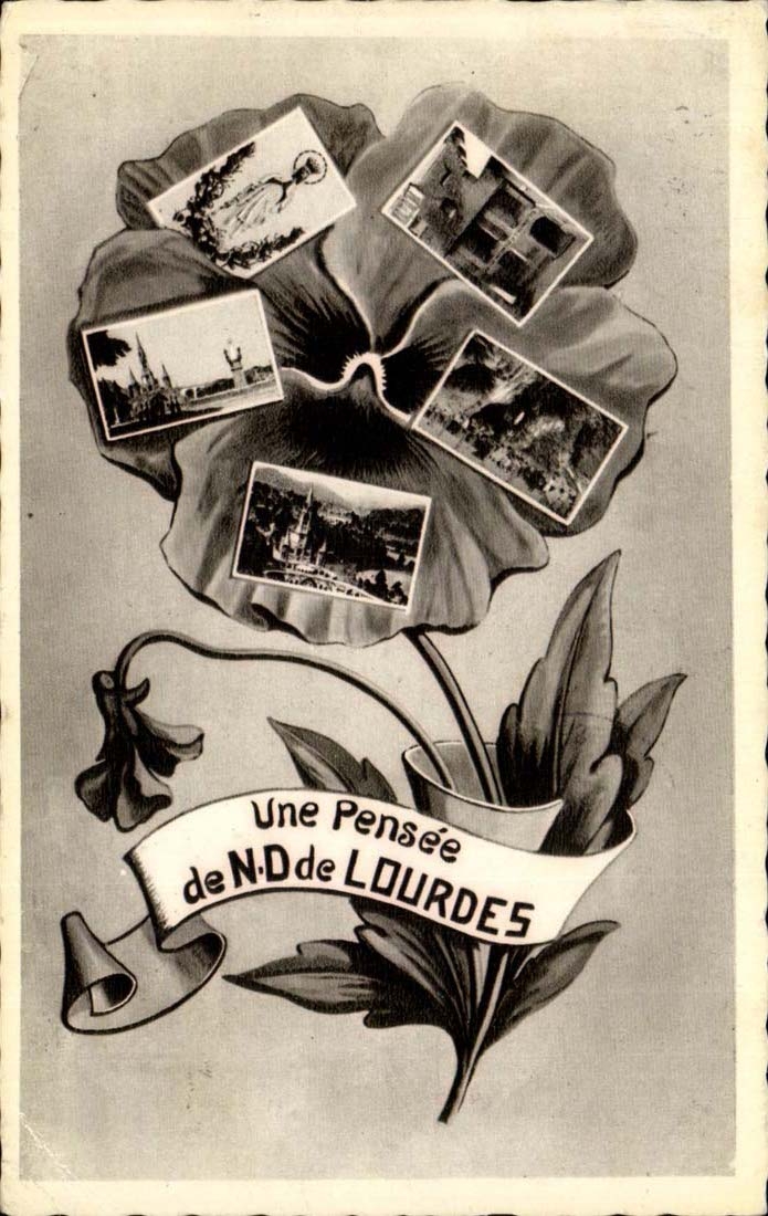 CPA Une pensee de ND de Lourdes 