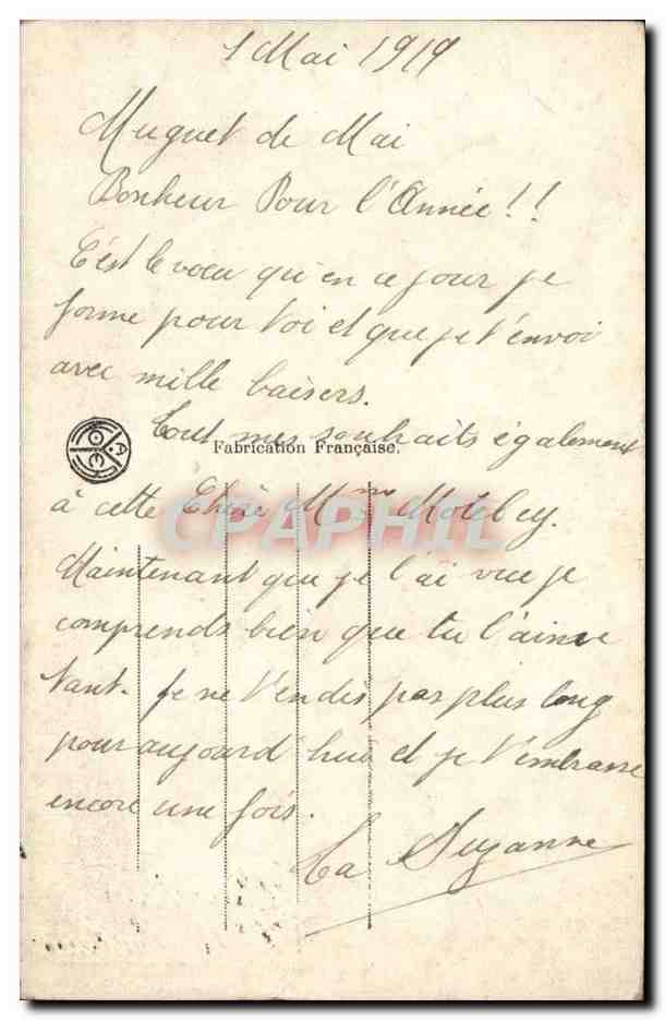 CPA Fantaisie Pour vous porte bonheur — Rückseite