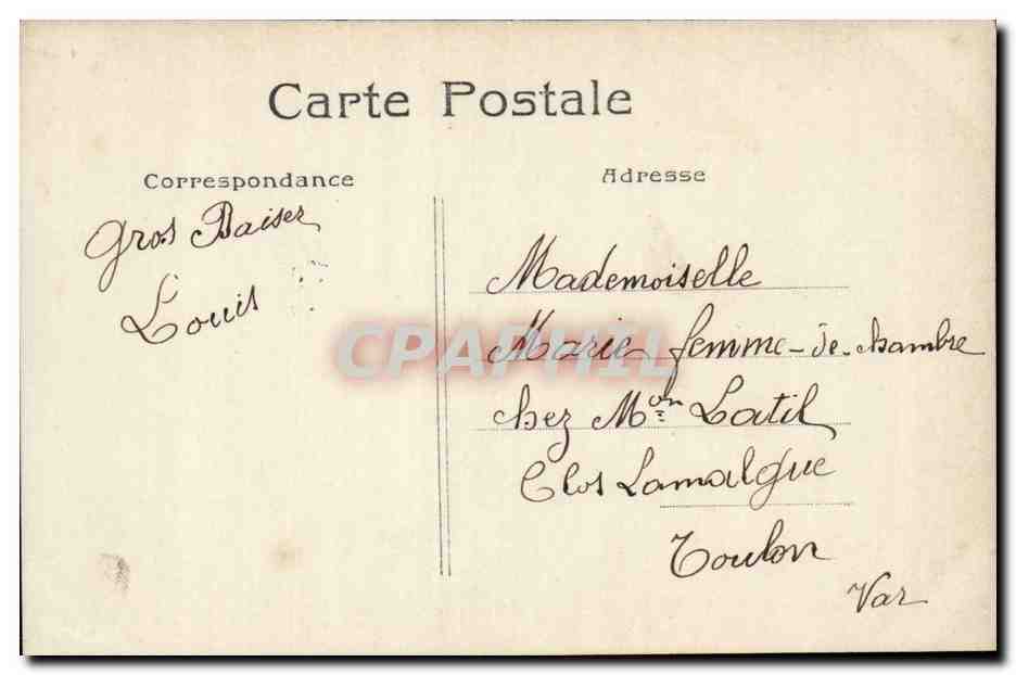 Fantaisie - Couple - Souvenir de Louis Mariage le 2 Juin 1909 - CPA  — Rückseite