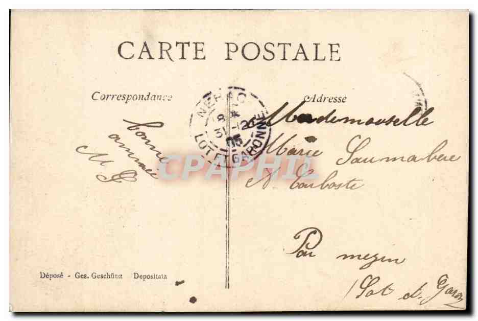 Homme en costume — avec texte amoureux — éditeur AHS n°348 — Reverso