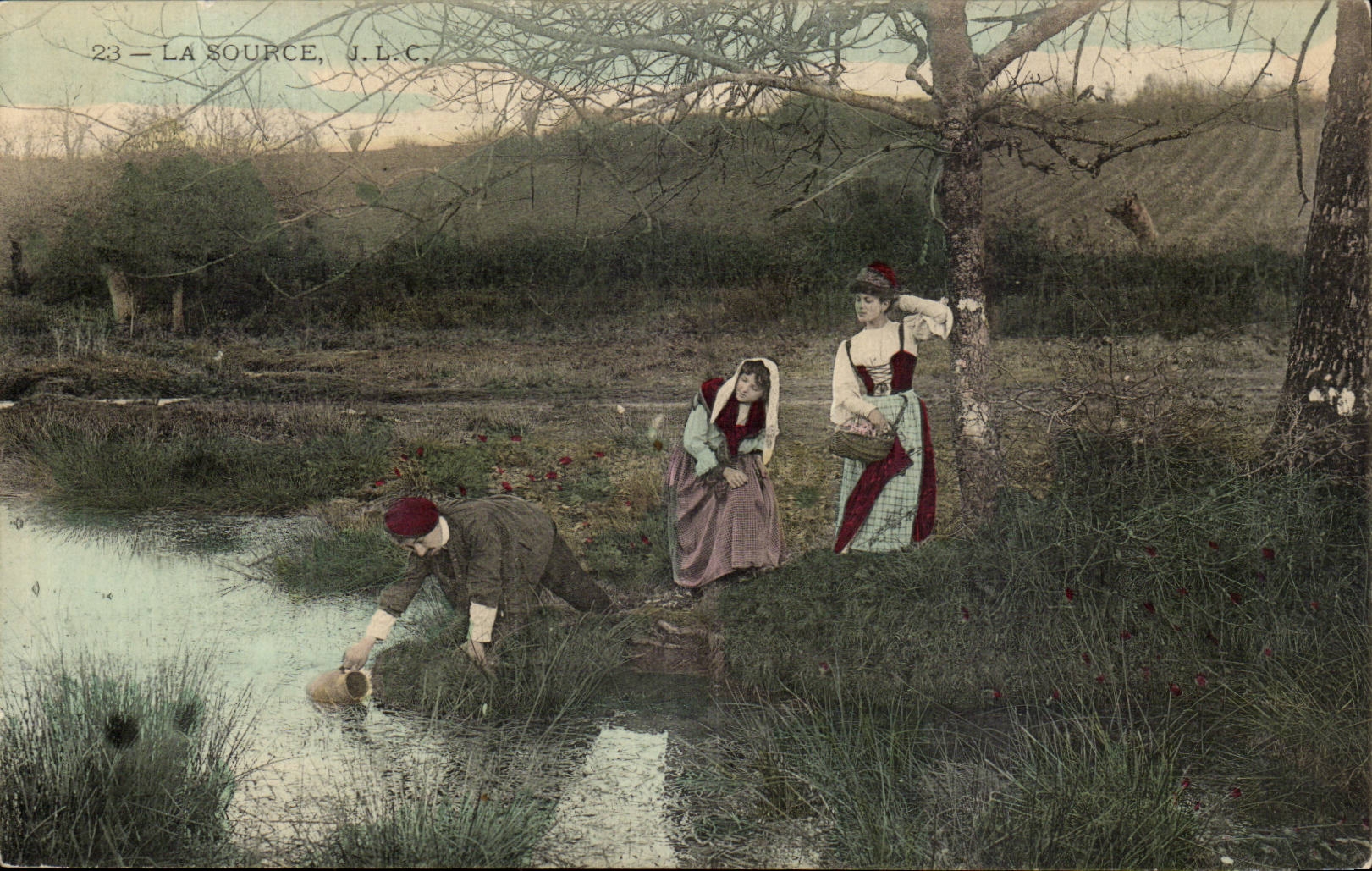 La Source - Paysannes - CPA 