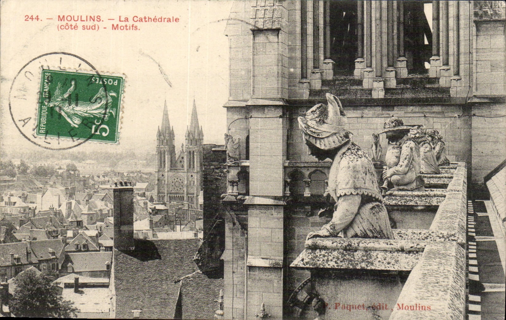 Moulin - La Cathédrale (côté sud) - Motifs — P. Paquet, édit. Moulin, n°244