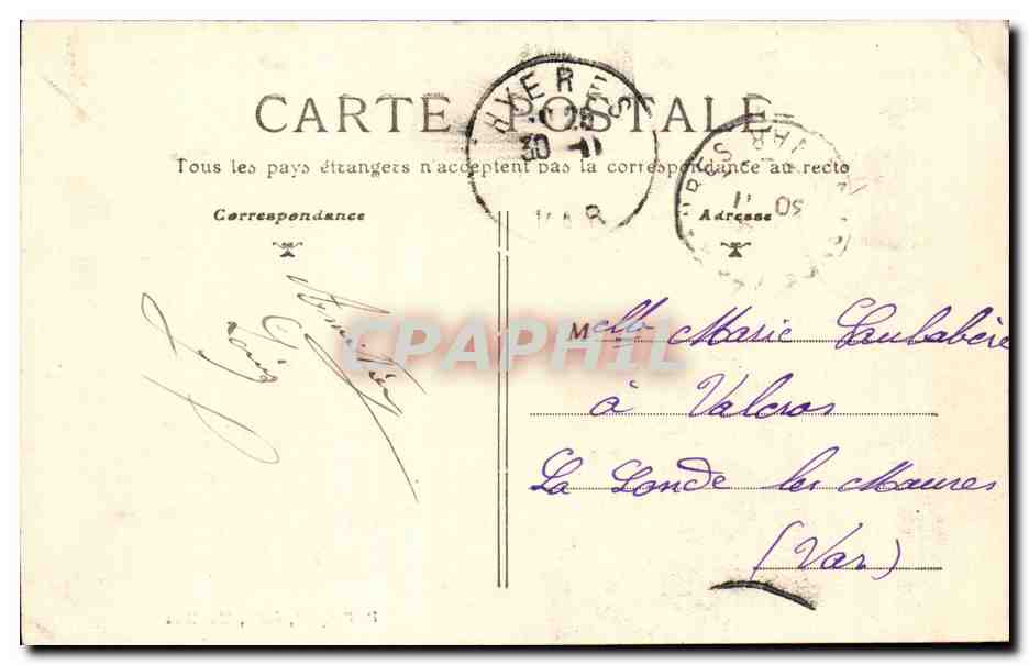 Moulin - La Cathédrale (côté sud) - Motifs — P. Paquet, édit. Moulin, n°244 — Reverso