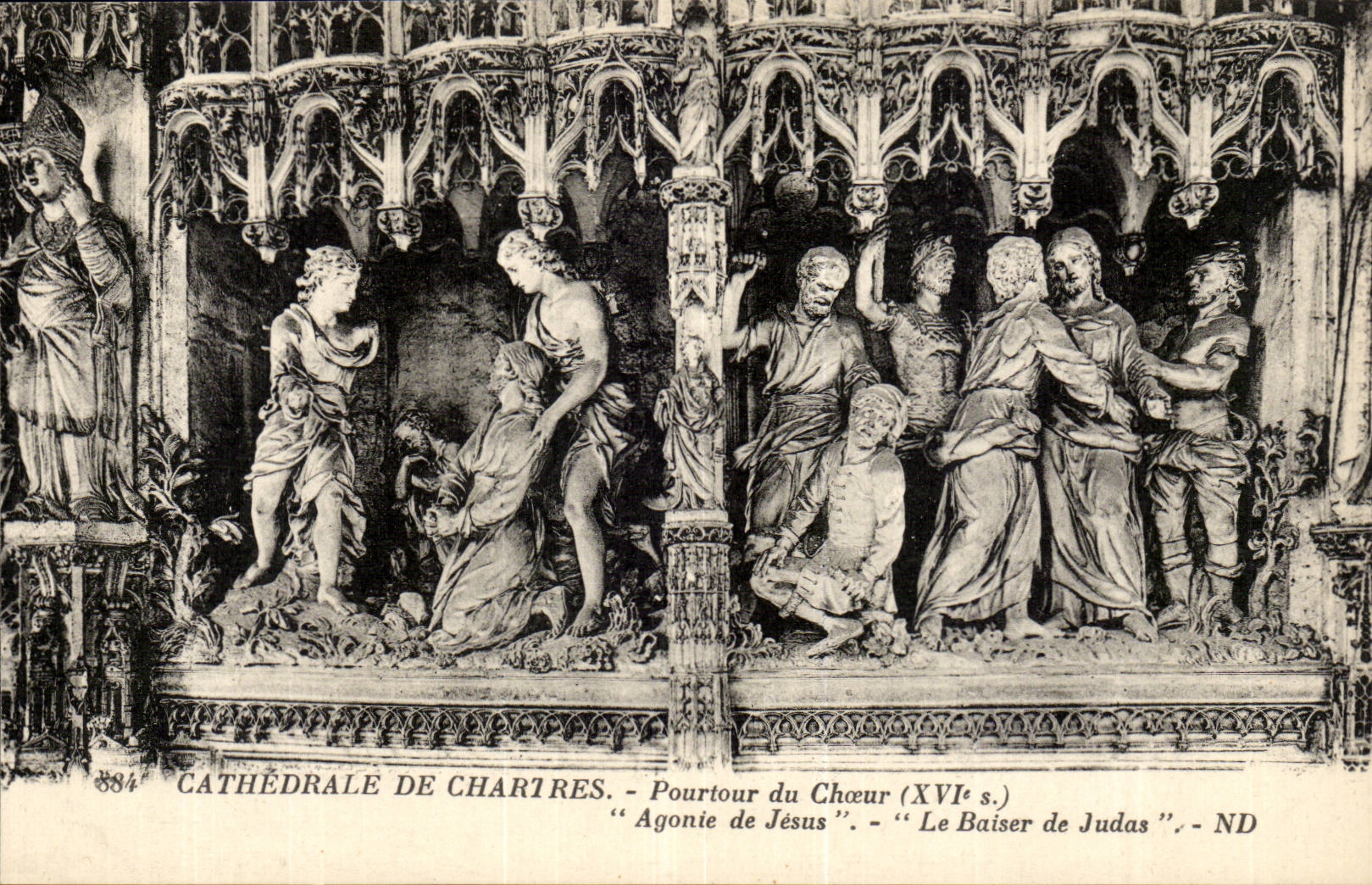 Chartres - Pourtour du Choeur XVI siecle Agonie de Jesus CPA 