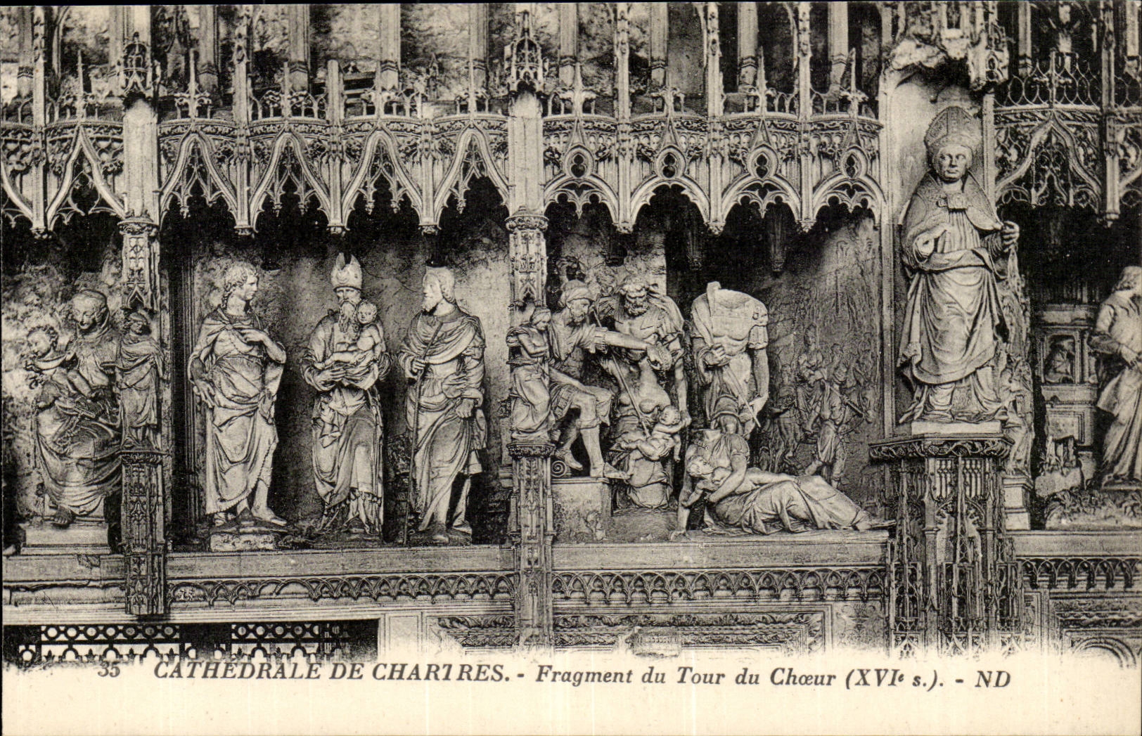 Chartres - Fragment du Tour du Choeur XVI siecle CPA 