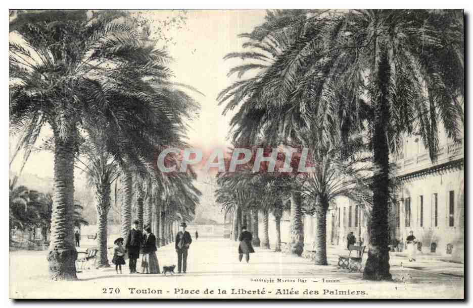 Toulon - Place de la Liberte Allee des Palmiers CPA 