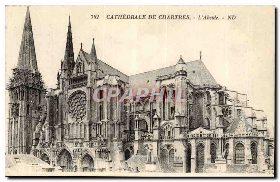Chartres - La Cathedrale Abside CPA 