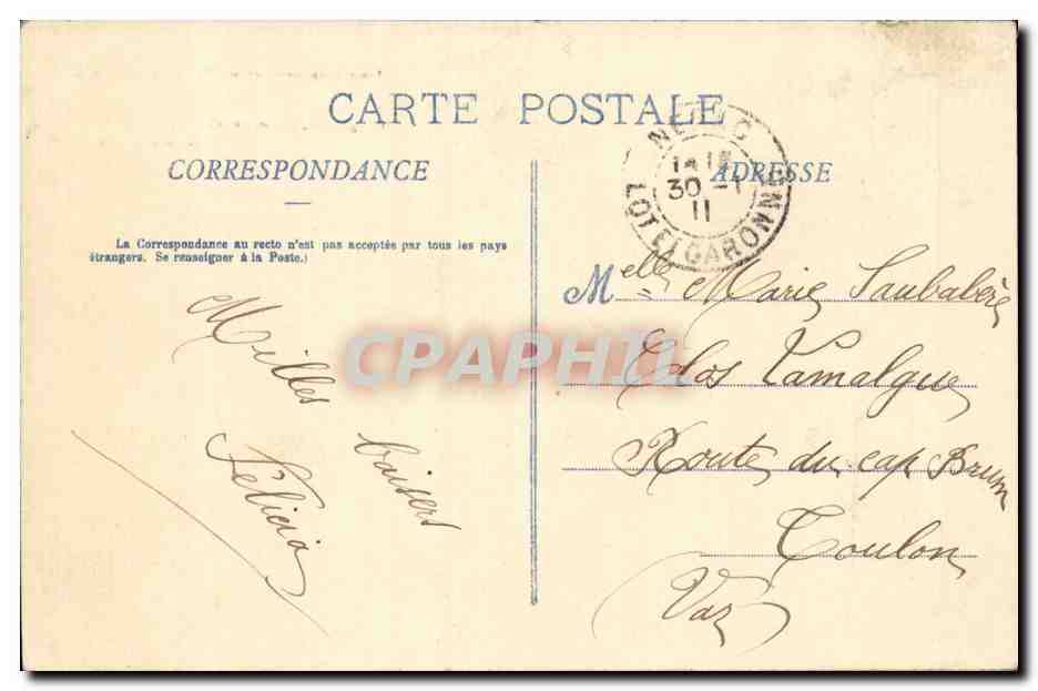 La Garenne - Cour D'Henri IV CPA  — Rückseite