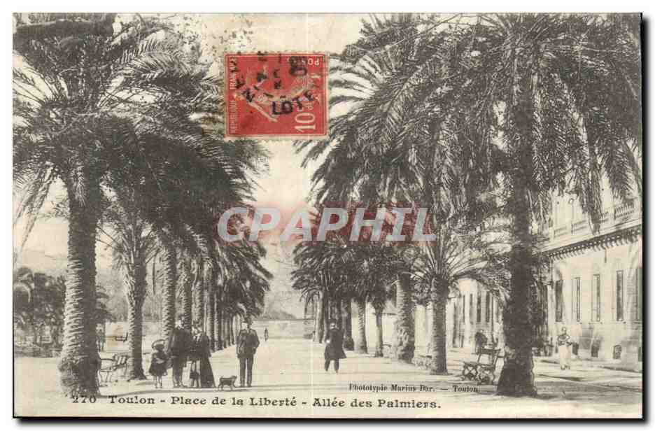 Toulon CPA Place de la liberte Allee des palmiers