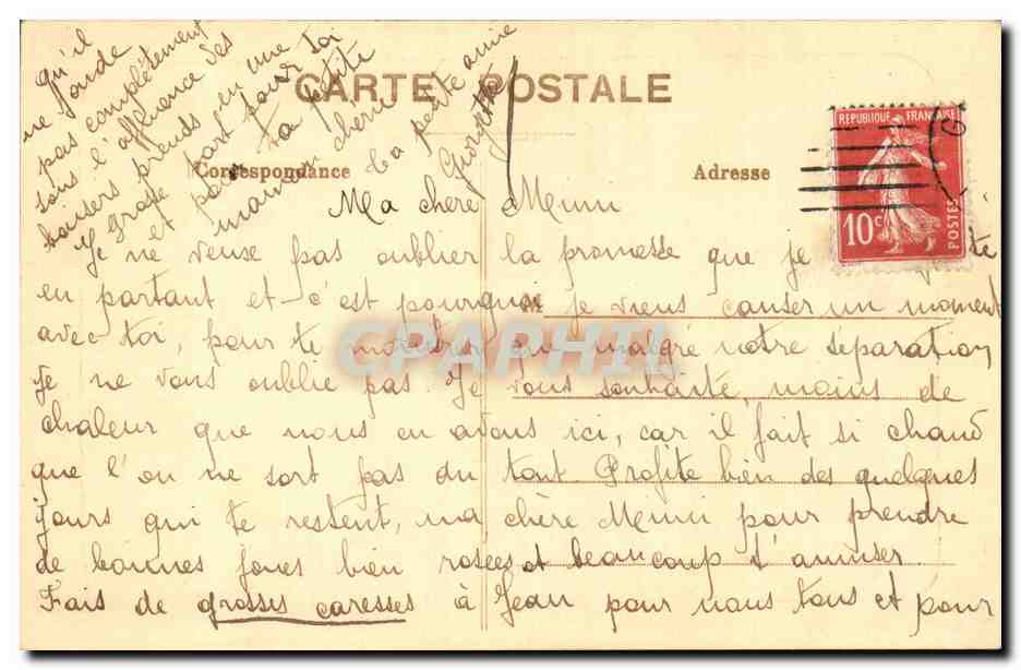 Grenoble CPA La nuit et la chaine des Alpes — Verso
