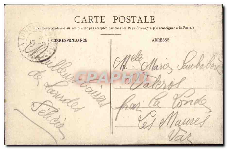 Lourdes CPA Le chateau fort — Verso