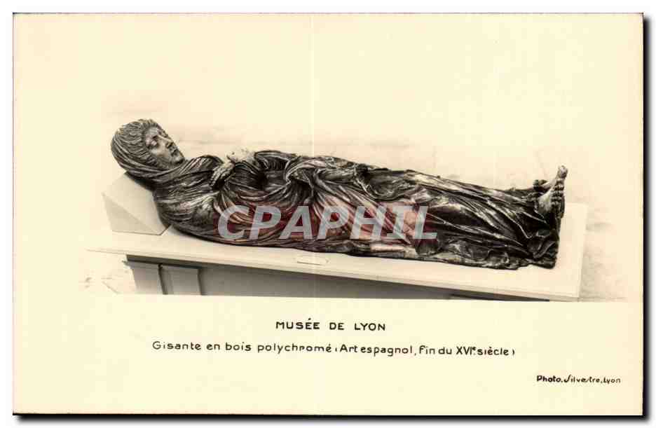Gisante en bois polychromé — Arts espagnol, fin du XVIe siècle — Photo Silvestre, Lyon