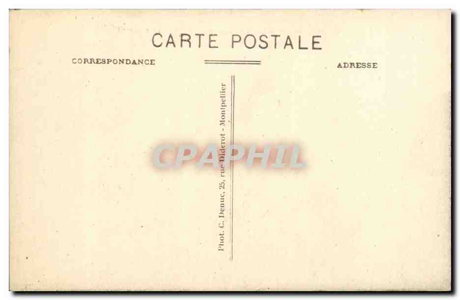 Montpellier CPA Les arceaux conduisant l'eau a la ville — Back
