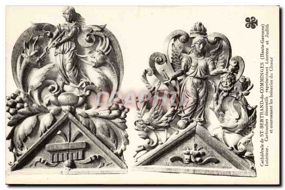 CPA Cathedrale de St bertrand de Comminges Lucrece et Judith 