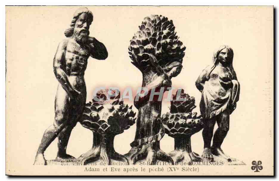 Saint Bertrand de Comminges CPA Adam et Eve apres le peche