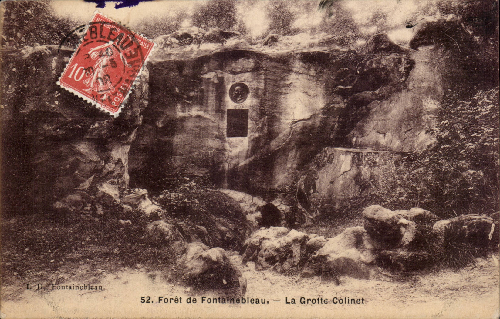 Forêt de Fontainebleau — La Grotte-Colinet — L. D. Fontainebleau, Nr. 52