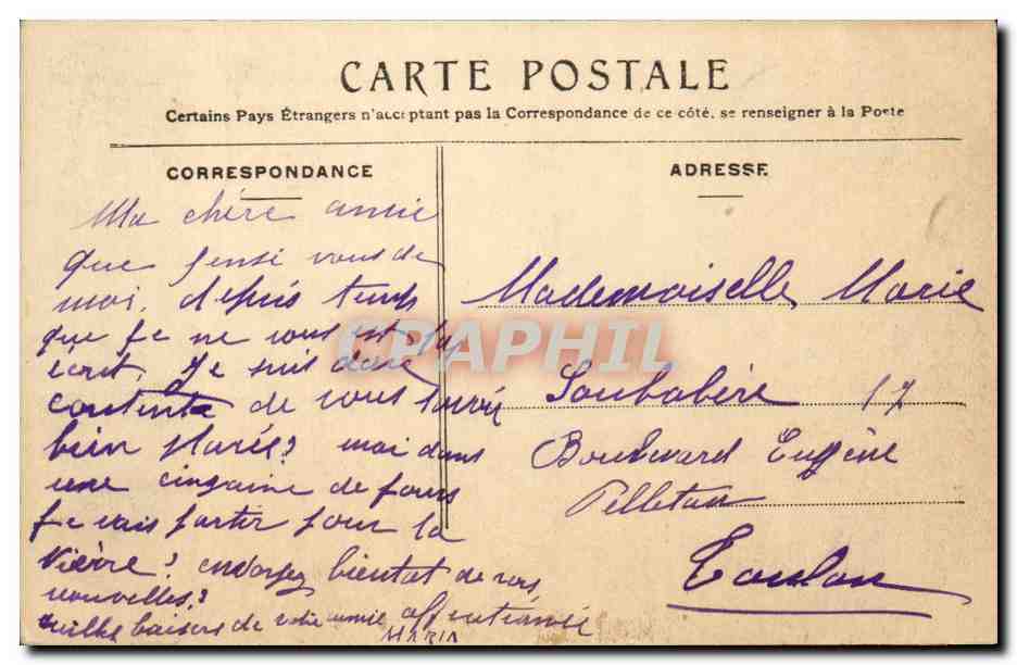 Forêt de Fontainebleau — La Grotte-Colinet — L. D. Fontainebleau, Nr. 52 — Rückseite