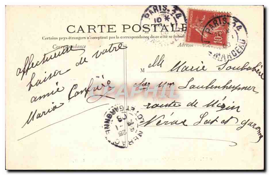 PARIS — L'Avenue de L'Alma — C. Ma — Verso