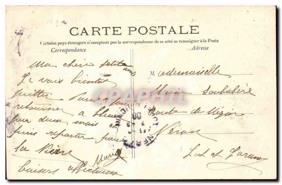 Paris CPA Place et rue Francois 1er — Rückseite