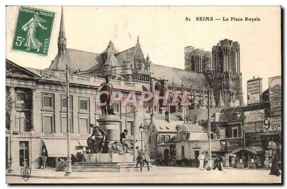 Reims CPA La porte royale