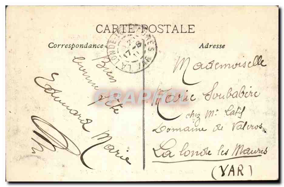 Marseille CPA Vue generale des bassins de la Joliette — Verso
