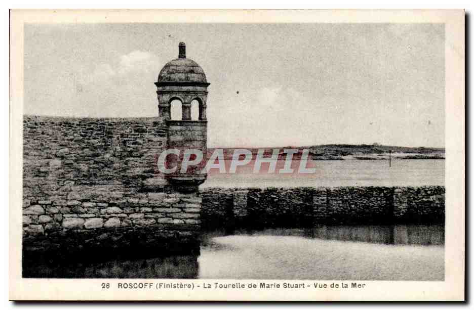 Roscoff - La Tourelle de Marie Stuart Vue de la Mer - CPA 
