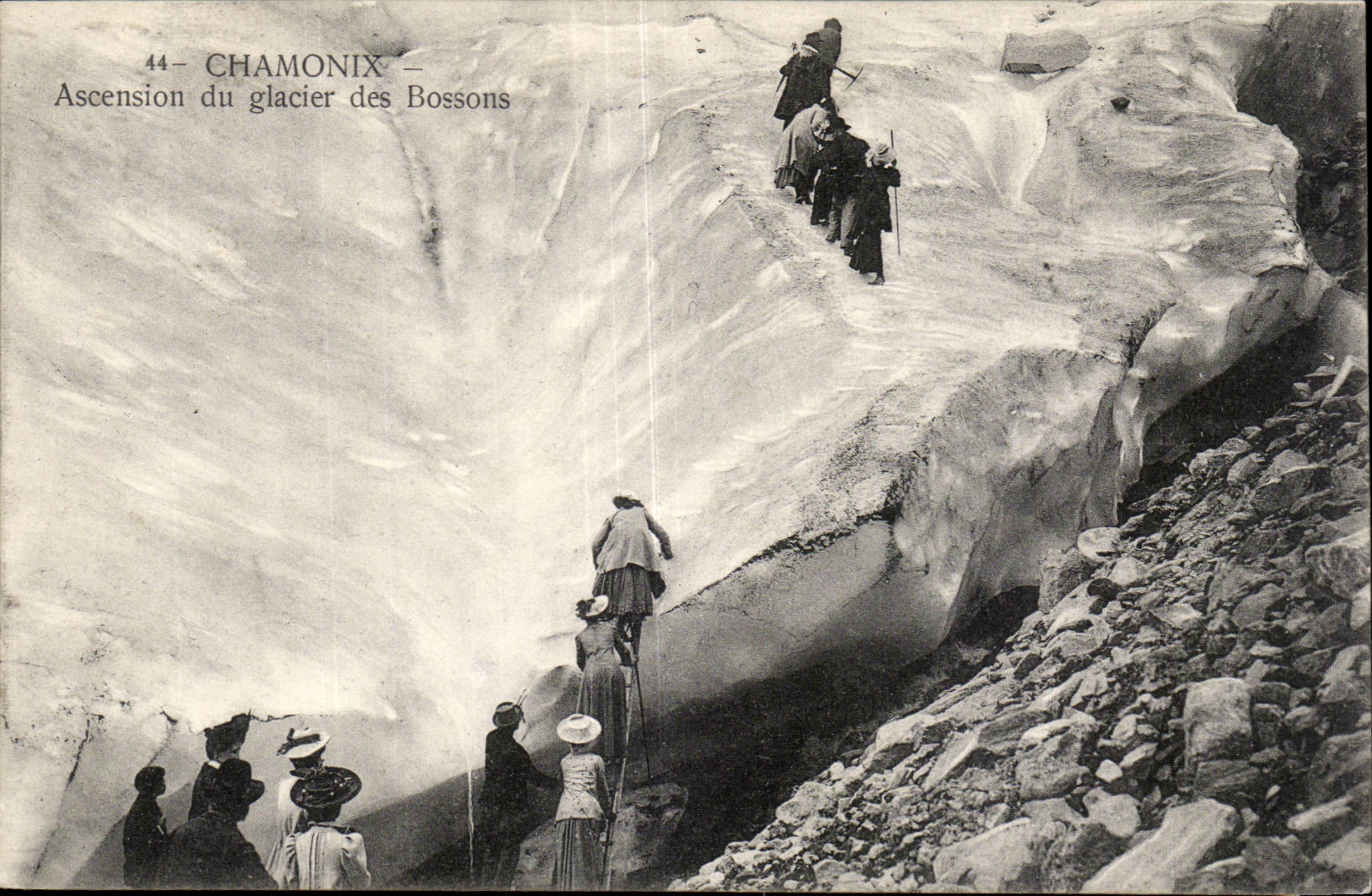 Chamonix — Ascension du glacier des Bossons — Éditeur non identifié, n° 44