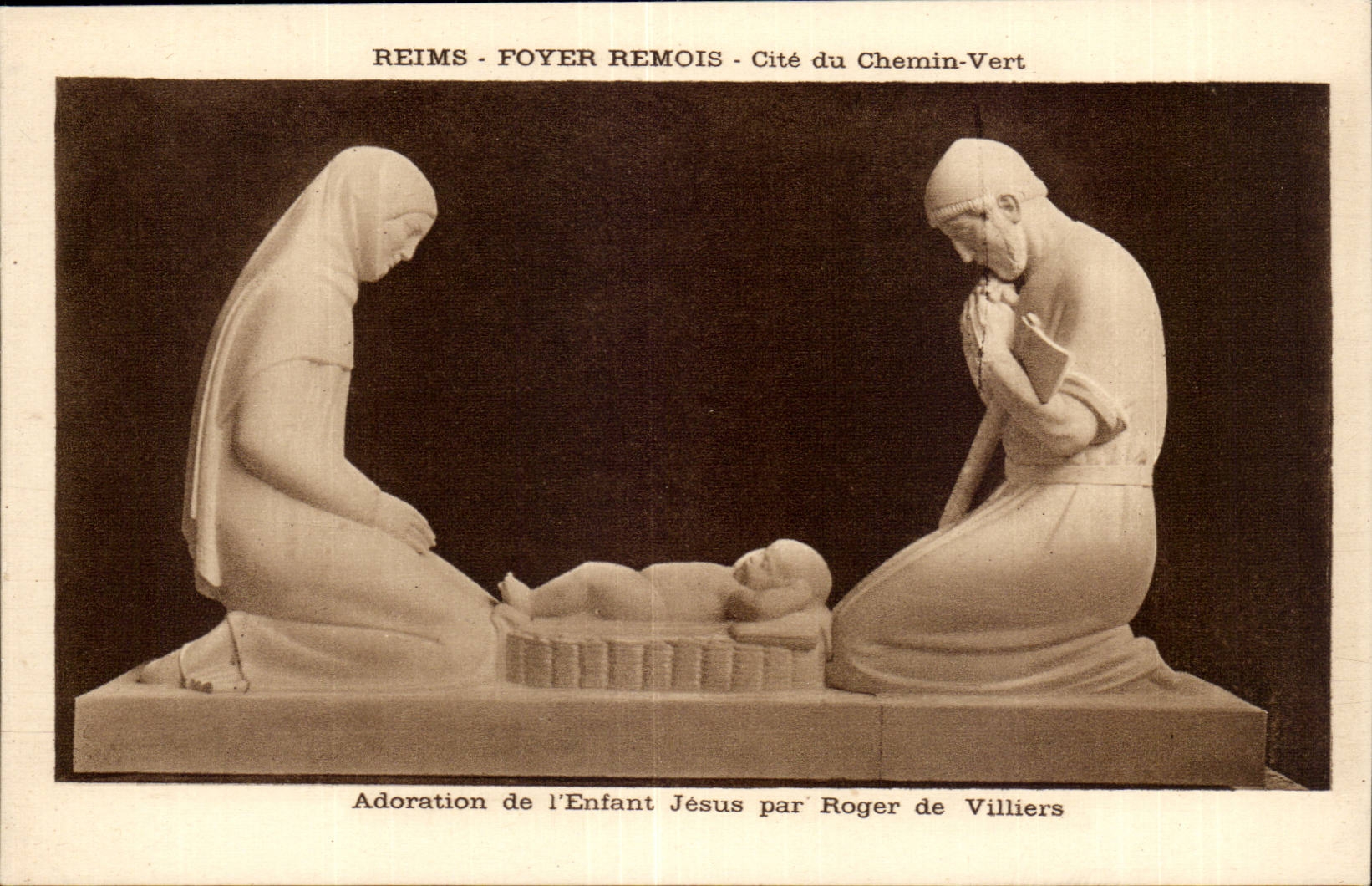 Reims - Foyer Remois - Cité du Chemin-Vert — Adoration de l'Enfant Jésus par Roger de Villiers