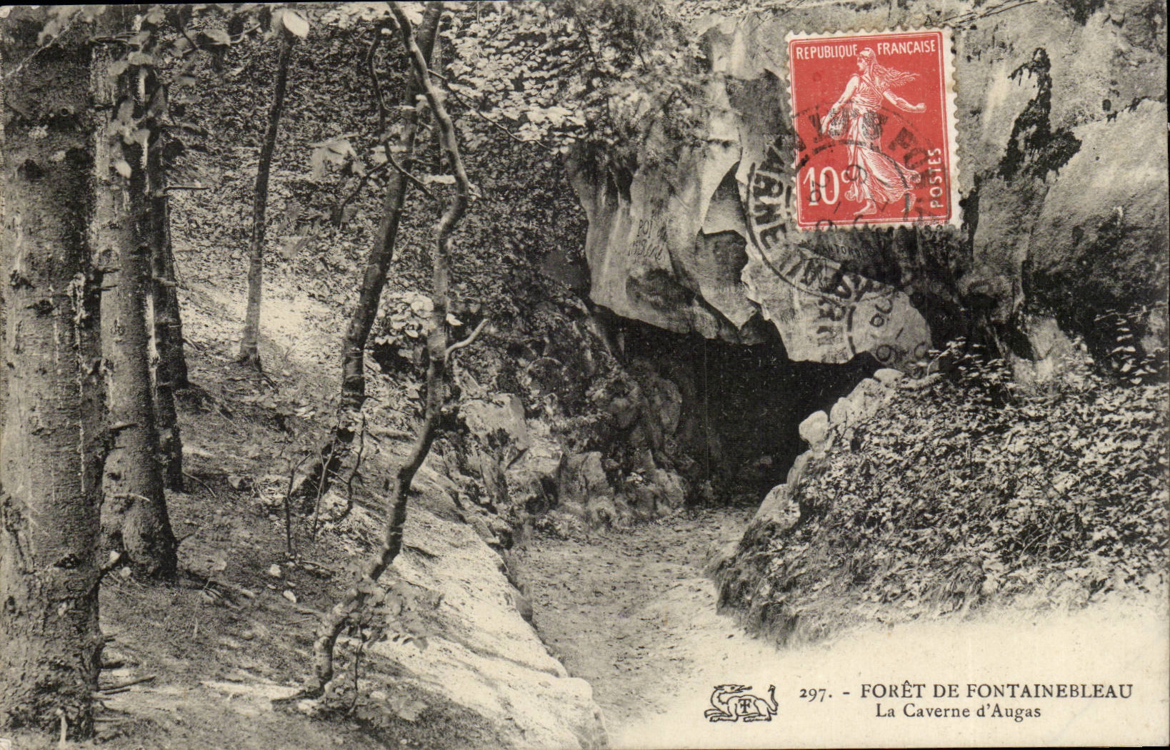 Foresta di Fontainebleau — La Grotta d'Augas — Editore n°297