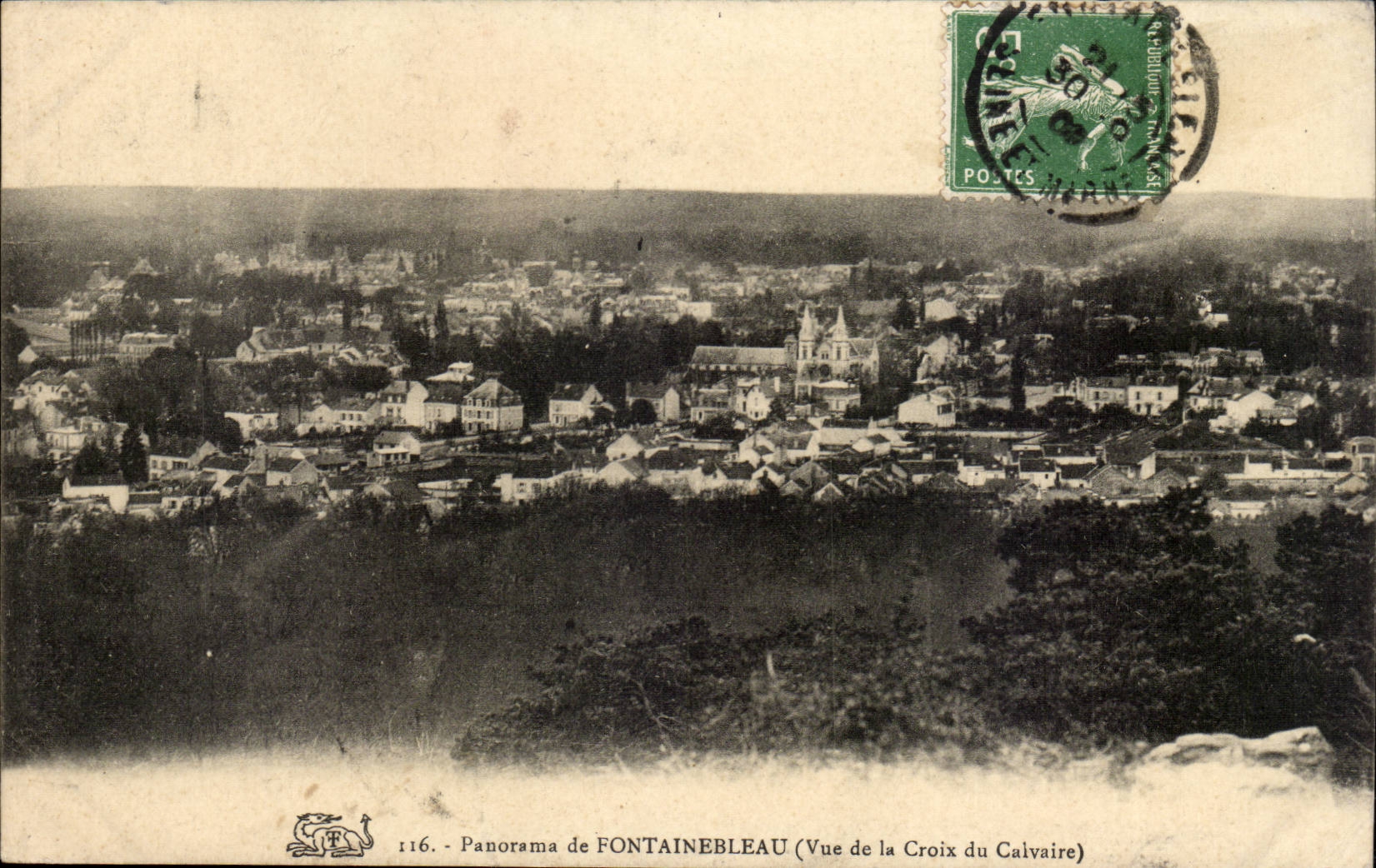 Fontainebleau — Panorama (Vue de la Croix du Calvaire) — Éditeur TF n°116