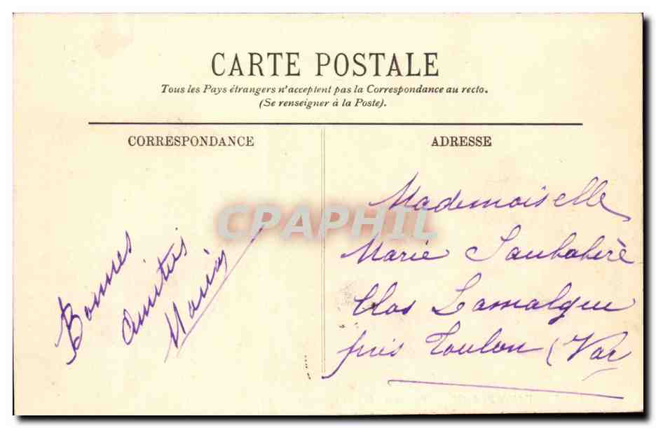 Fontainebleau — Barco del Príncipe Imperial — LL. n°401 — Reverso