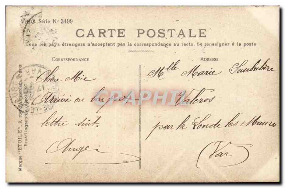 CPA Le coeur est toujours de moitie (enfants) — Rückseite